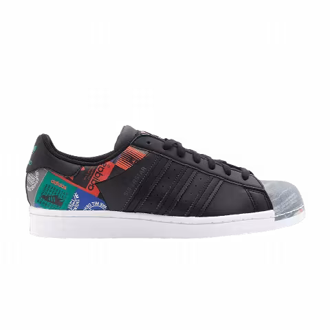 Adidas Superstar 'Multi Logo Patches - Black'