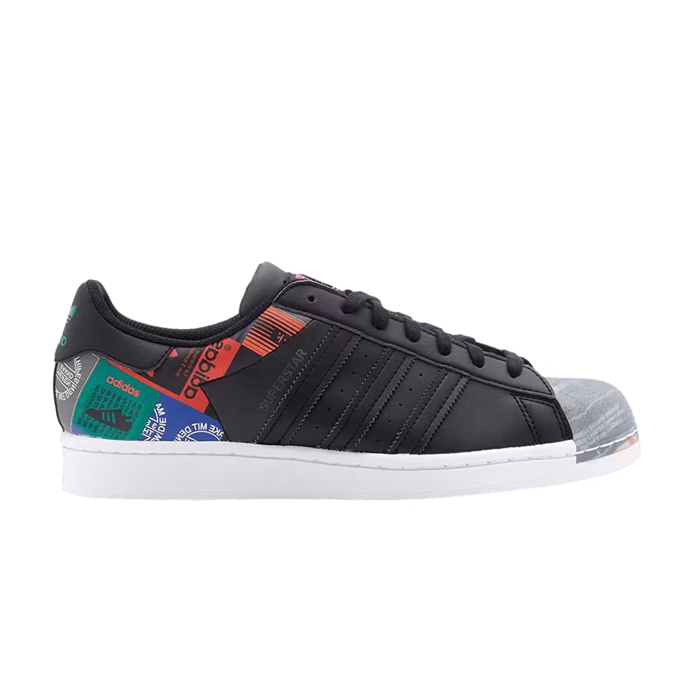 Adidas Superstar Multi Logo Patches - Black