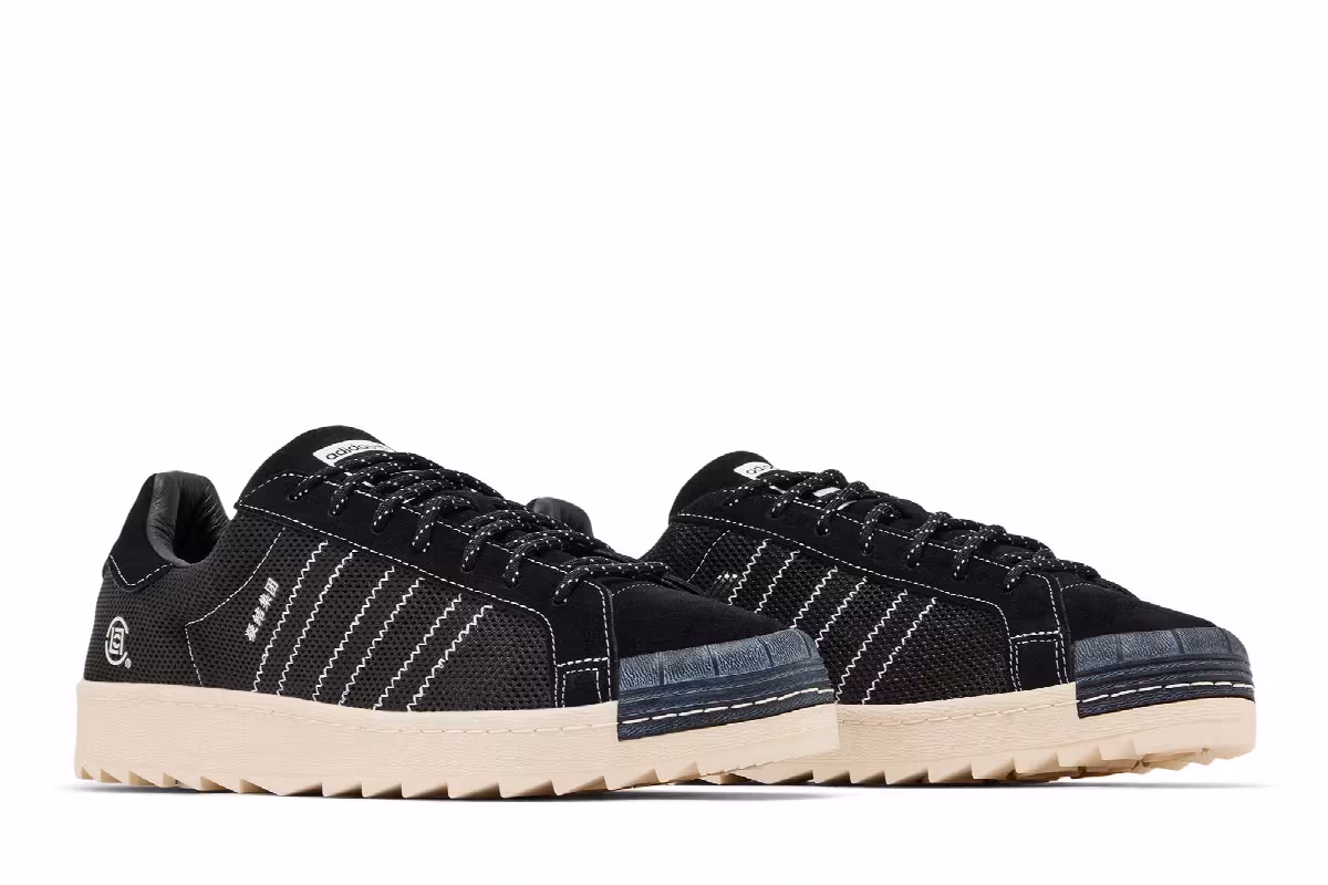 CLOT x Neighborhood x adidas Superstar Black, view 9