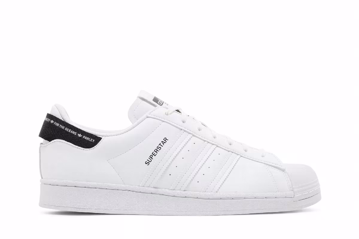 Parley x adidas Superstar White Black, view 2