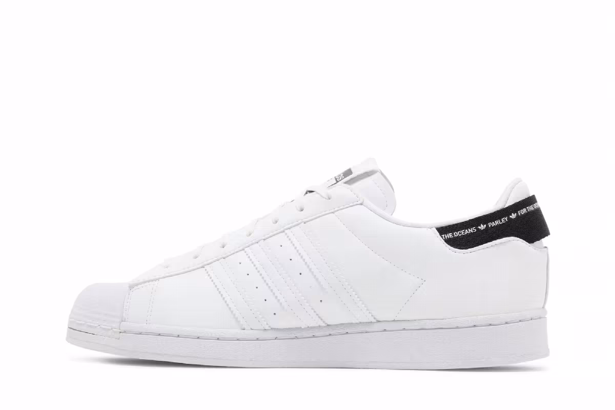 Parley x adidas Superstar White Black, view 4