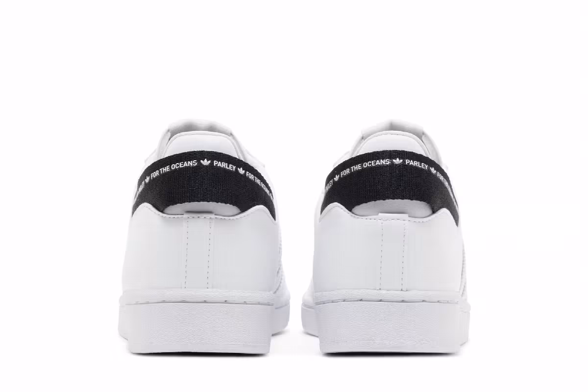 Parley x adidas Superstar White Black, view 7