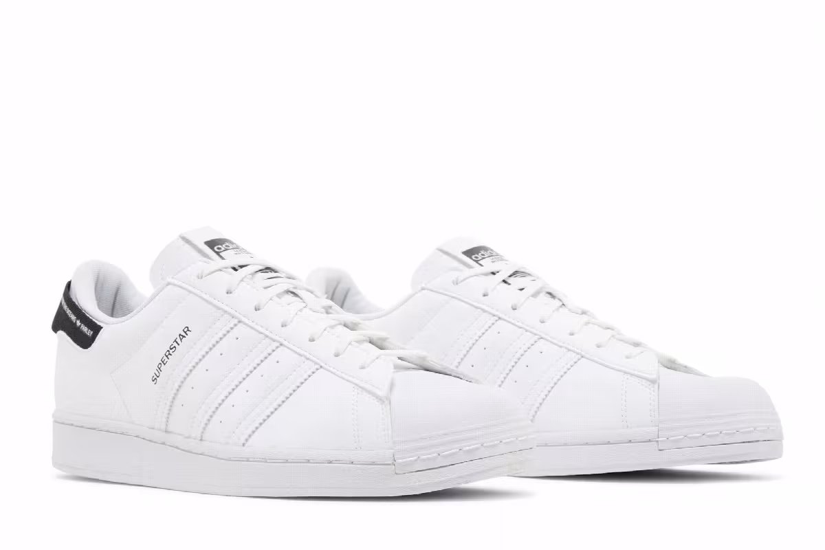 Parley x adidas Superstar White Black, view 9