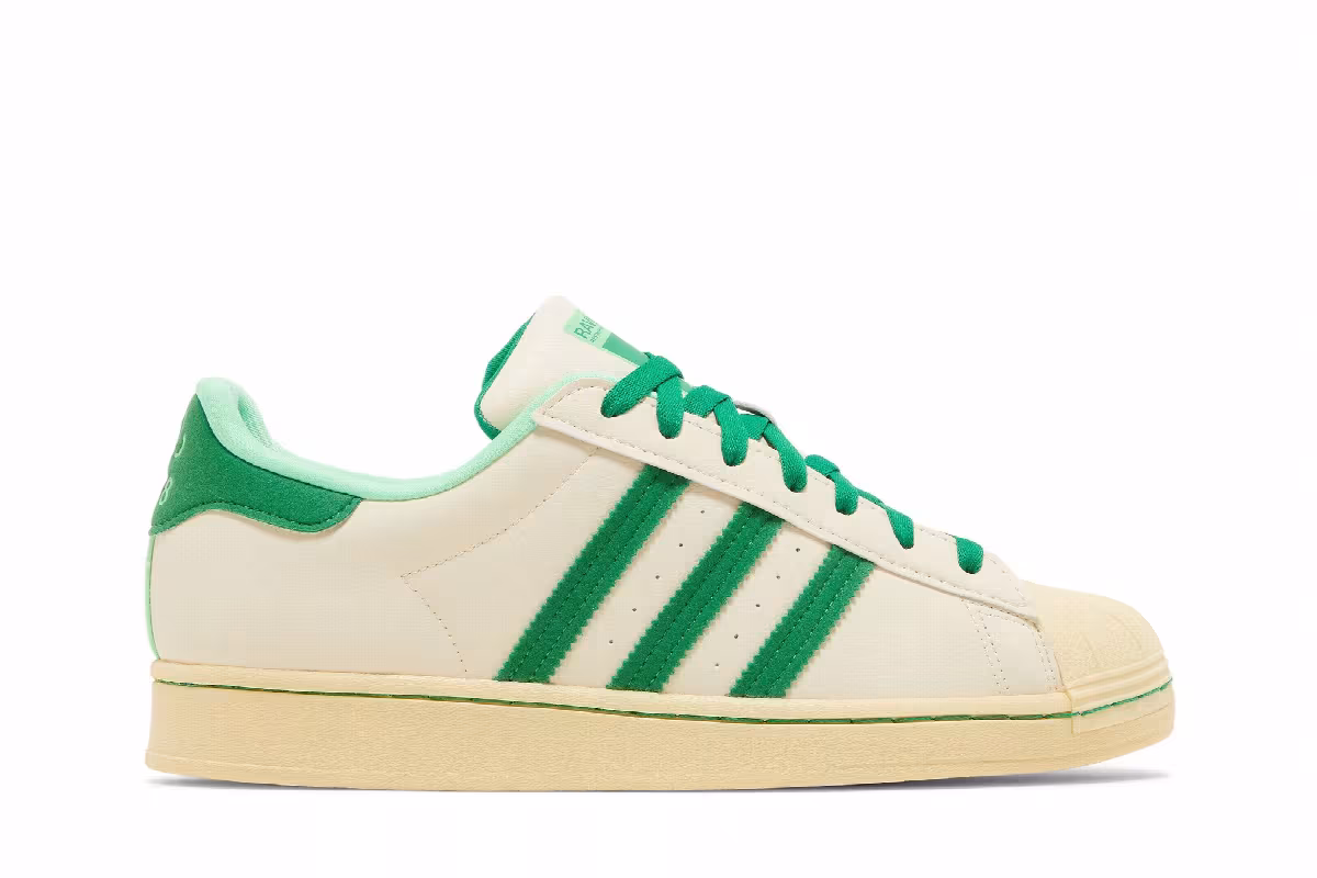 Ravi Restaurant x adidas Superstar Ecru Tint Green, view 2