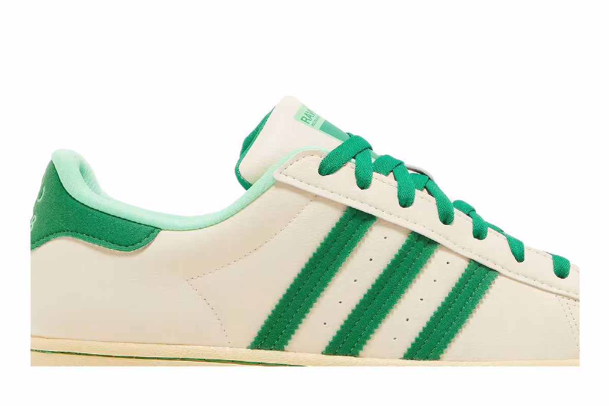 Ravi Restaurant x adidas Superstar Ecru Tint Green, view 3