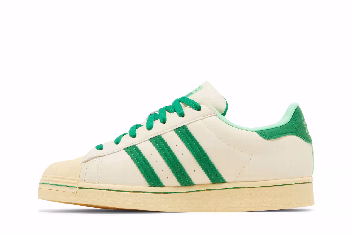 Ravi Restaurant x adidas Superstar Ecru Tint Green, view 4