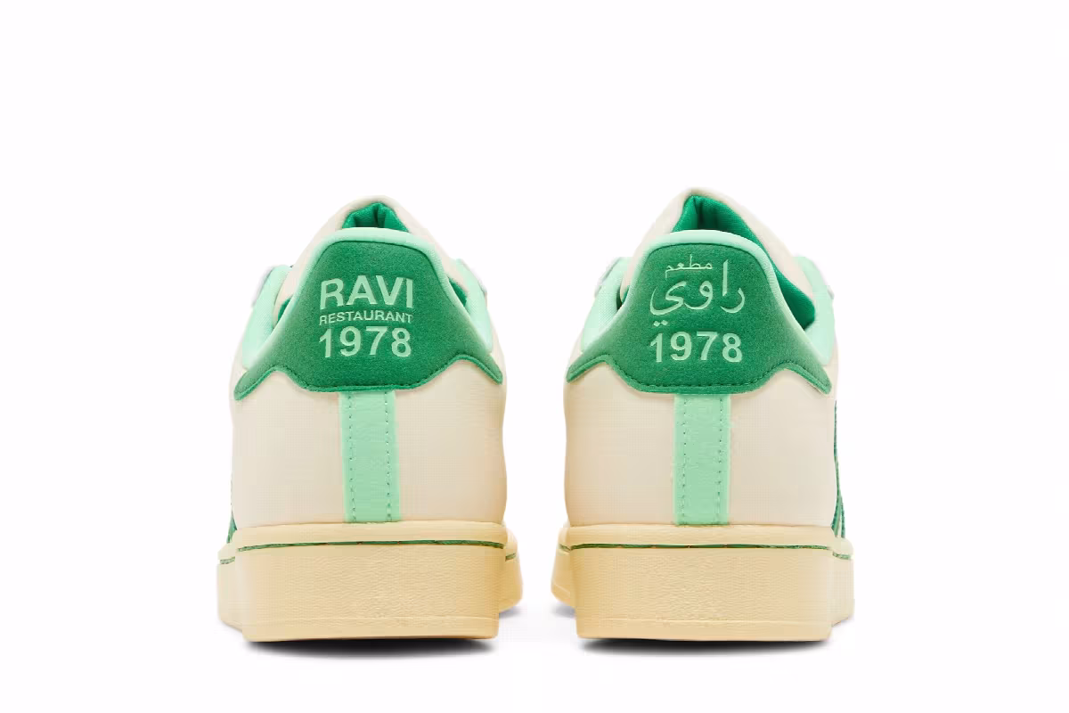 Ravi Restaurant x adidas Superstar Ecru Tint Green, view 7