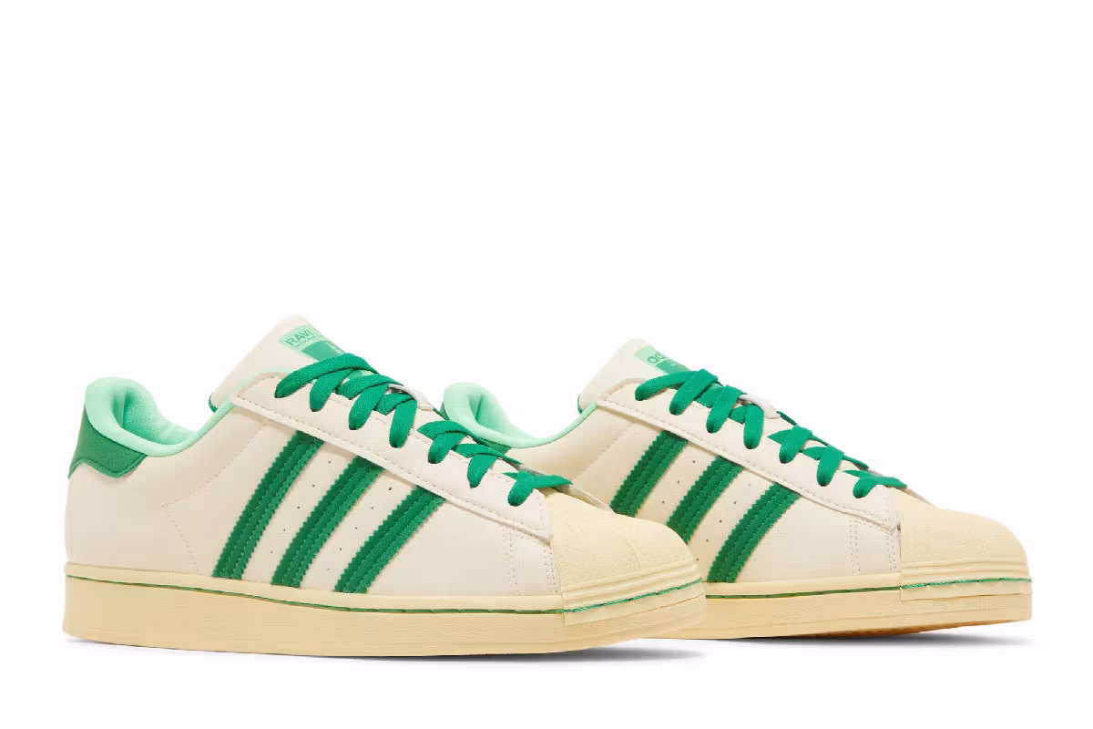 Ravi Restaurant x adidas Superstar Ecru Tint Green, view 9