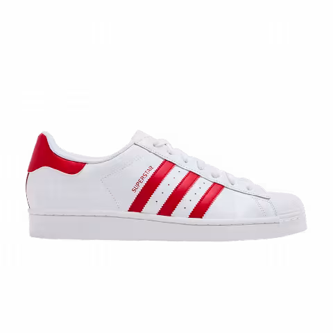 adidas Superstar 'Footwear White Scarlet'