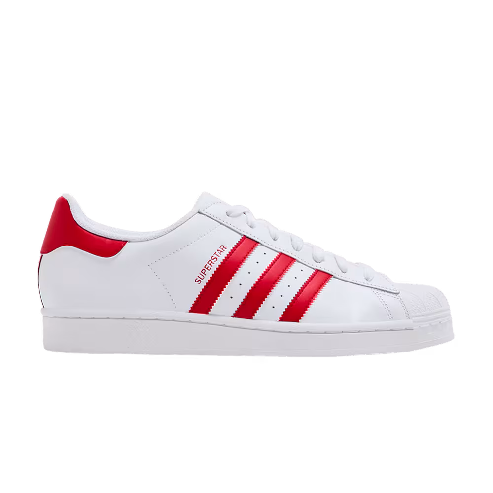 adidas Superstar Footwear White Scarlet