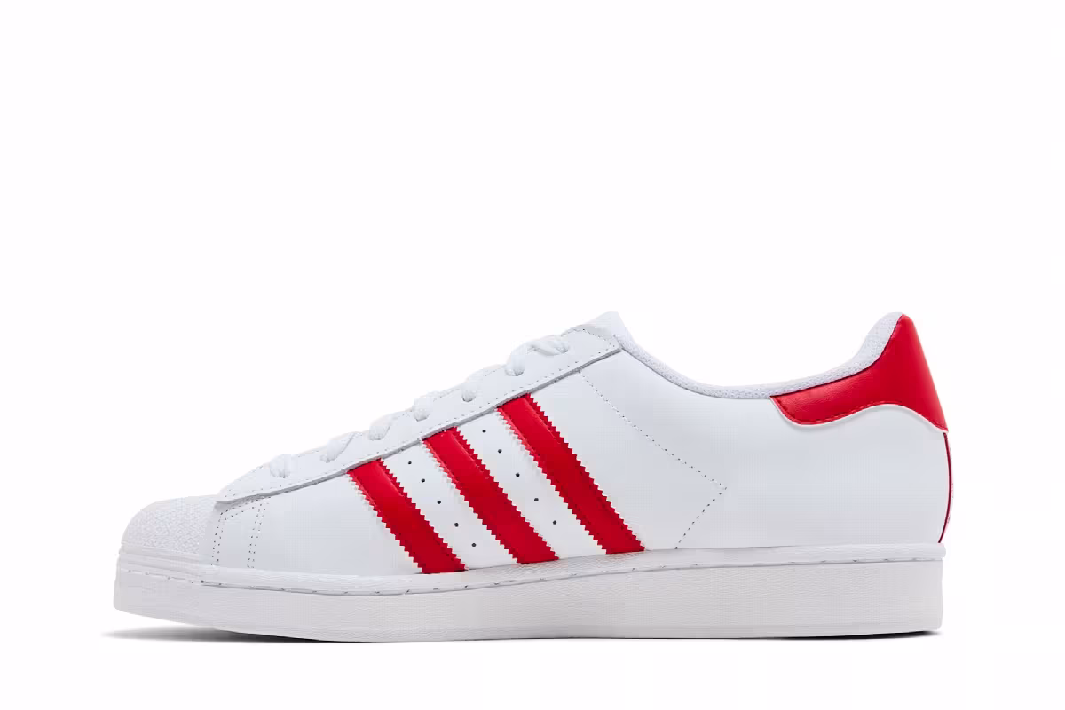 adidas Superstar Footwear White Scarlet, view 4
