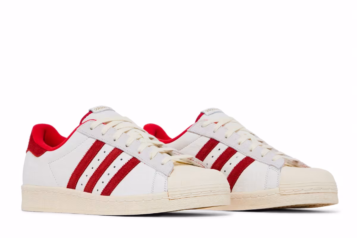 Adidas Superstar 82 White Vivid Red, view 9