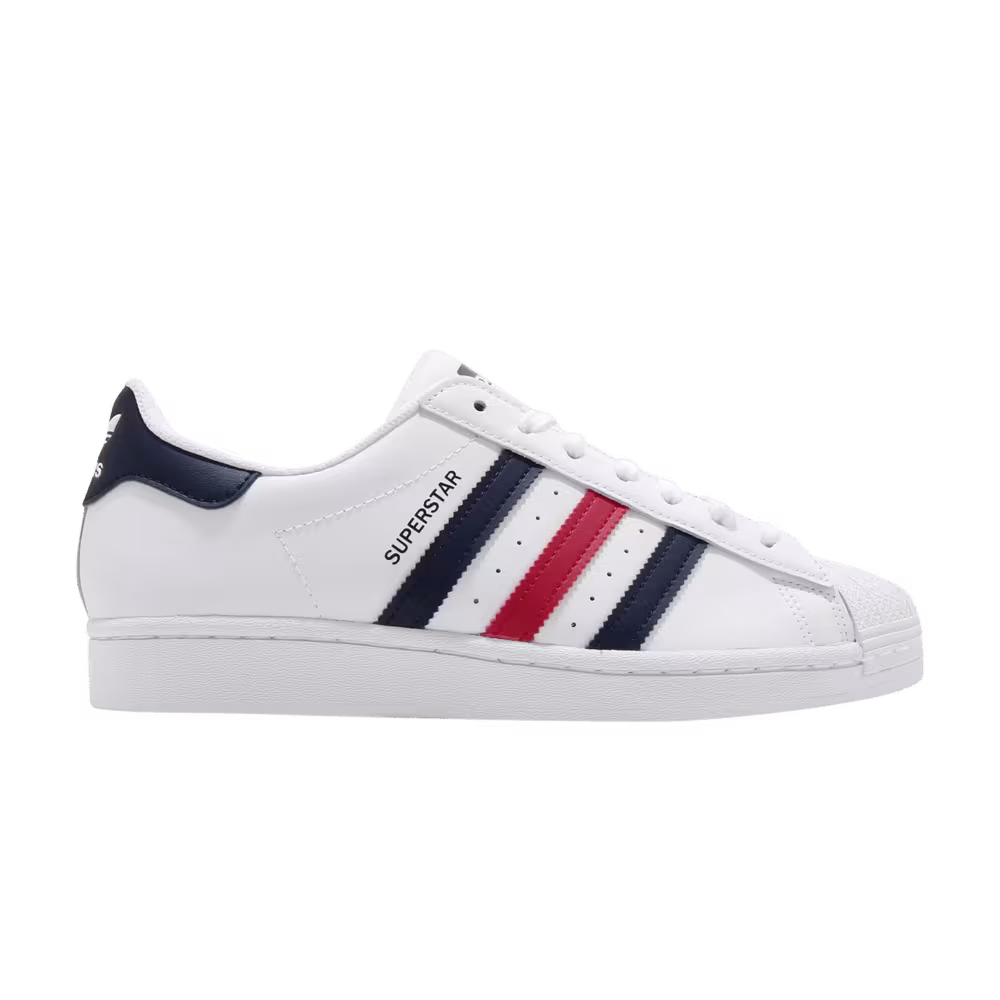 Adidas Superstar White Scarlet