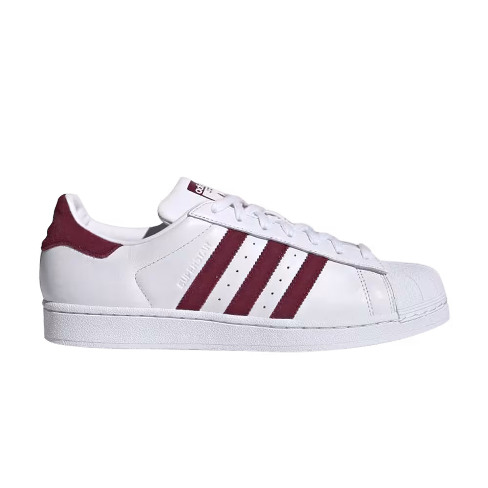 adidas Superstar White Collegiate Burgundy