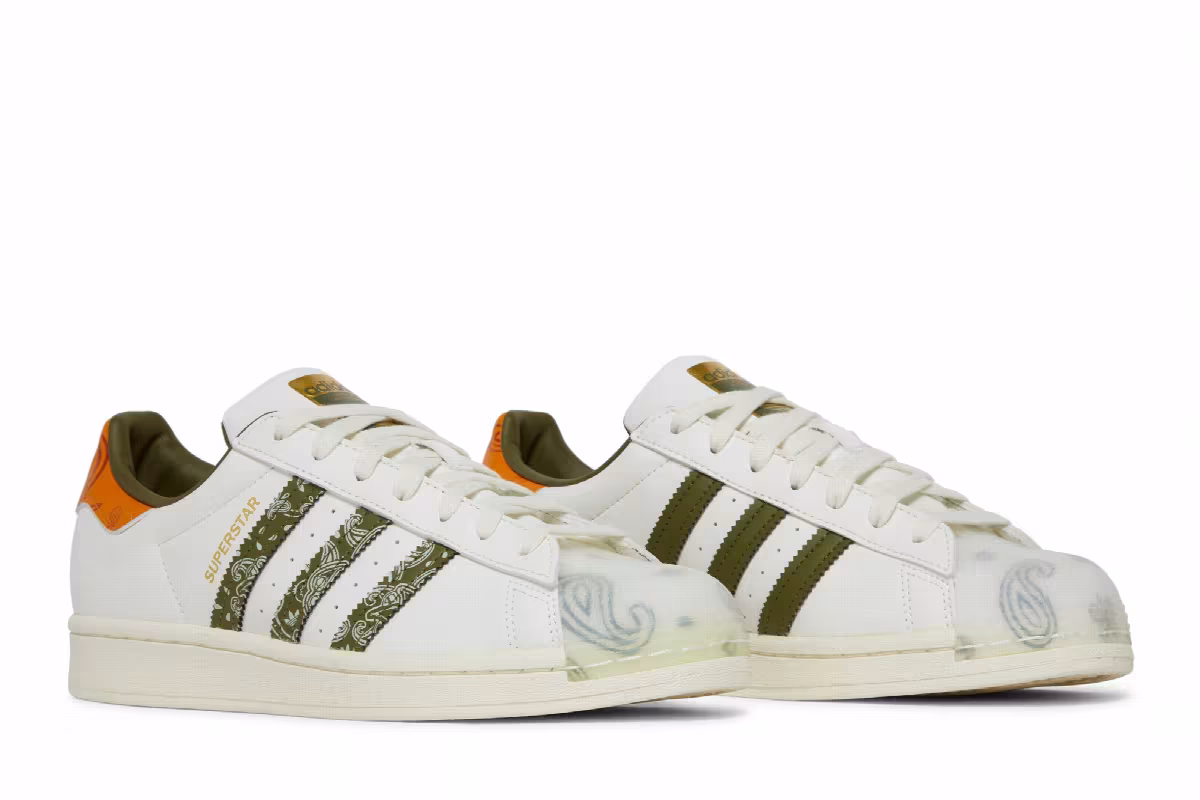 Adidas Superstar Bandana - Off White Focus Orange, view 9