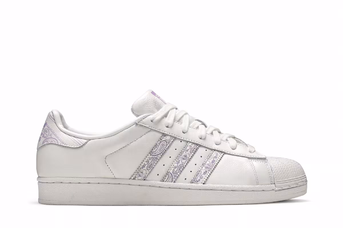 Adidas Superstar Paisley - White Purple Glow, view 2
