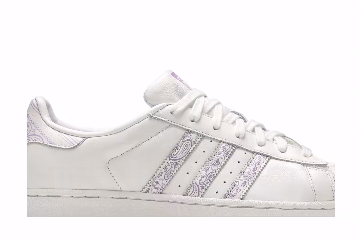Adidas Superstar Paisley - White Purple Glow, view 3