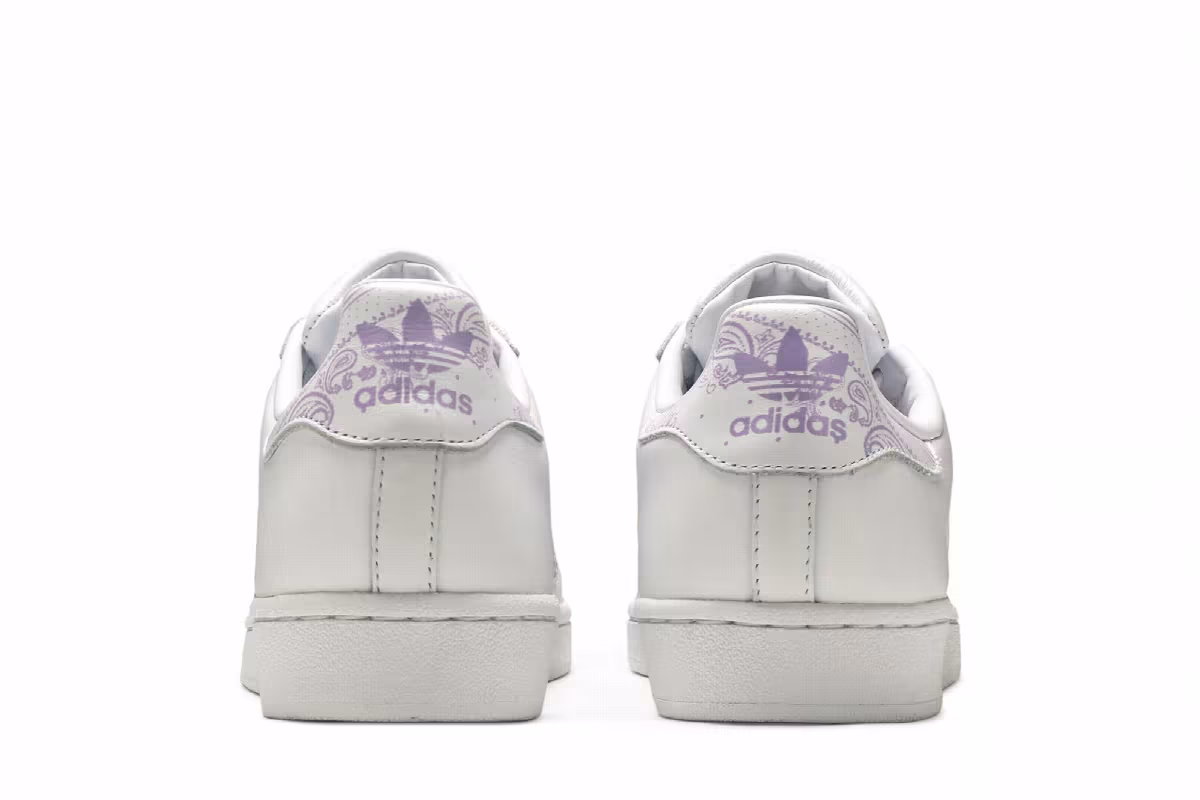 Adidas Superstar Paisley - White Purple Glow, view 7