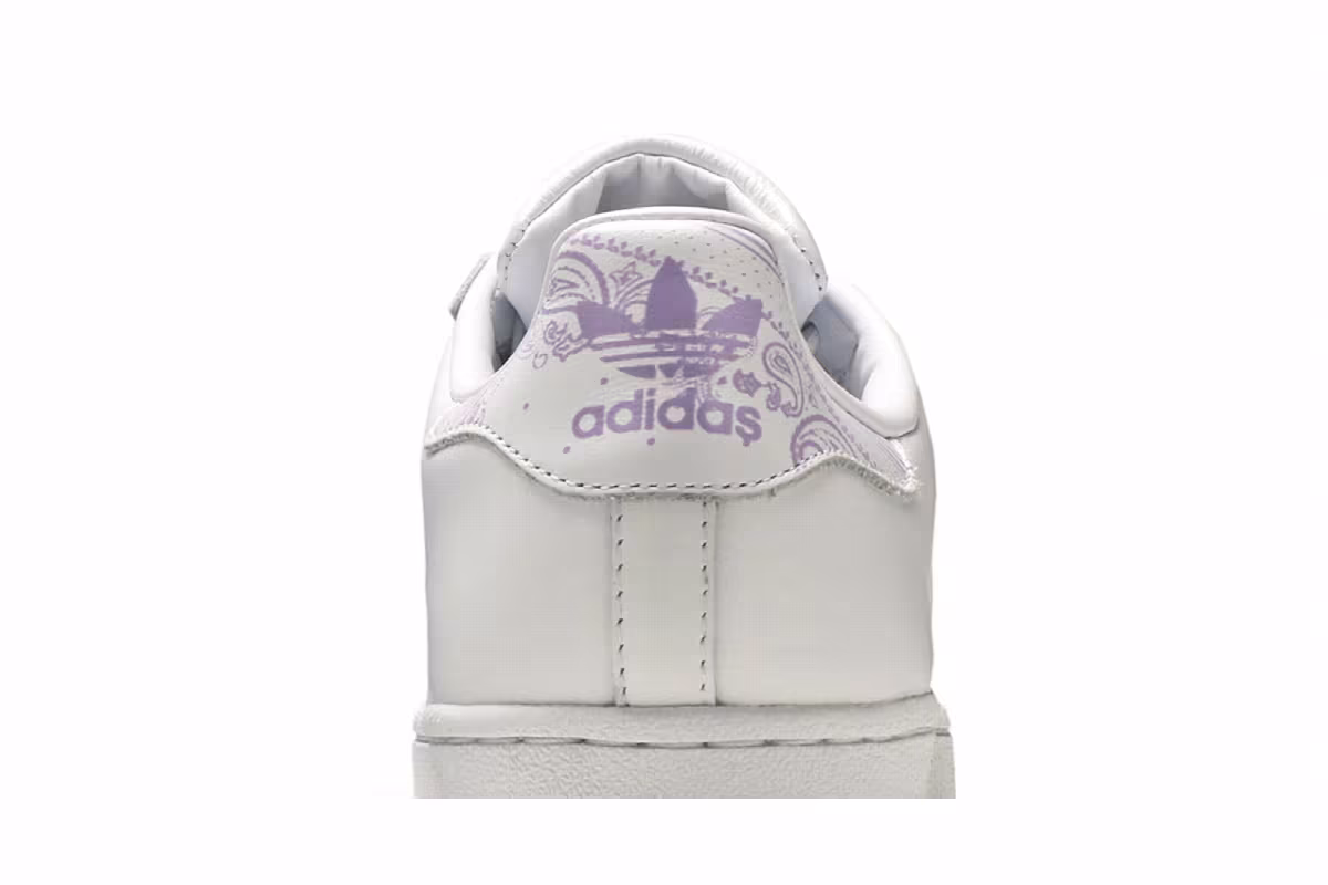 Adidas Superstar Paisley - White Purple Glow, view 8