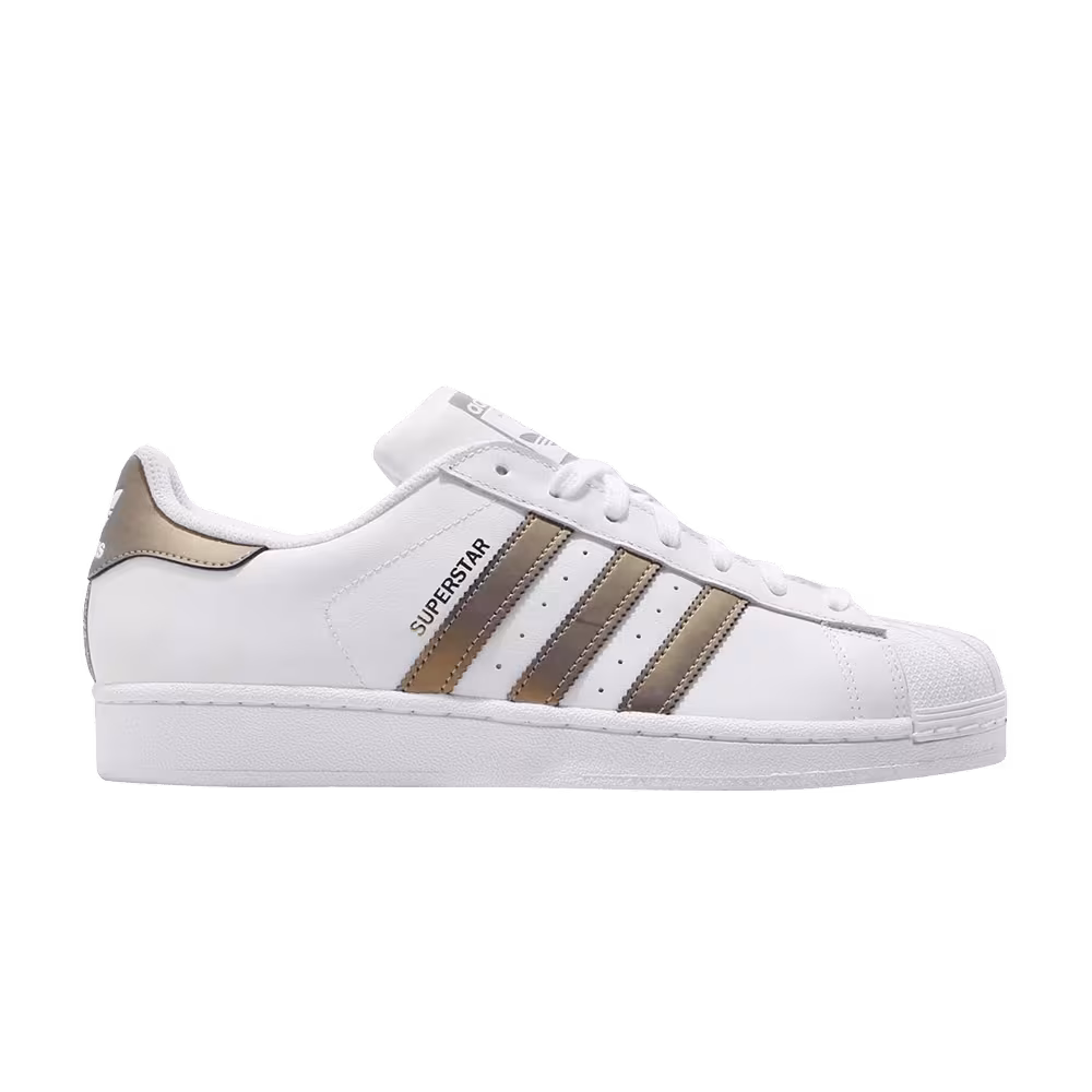Adidas Superstar White Gold Metallic
