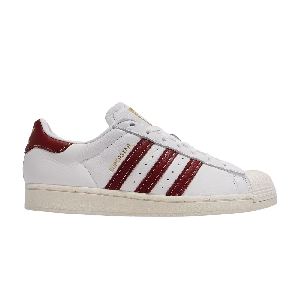 Adidas Superstar White Collegiate Burgundy