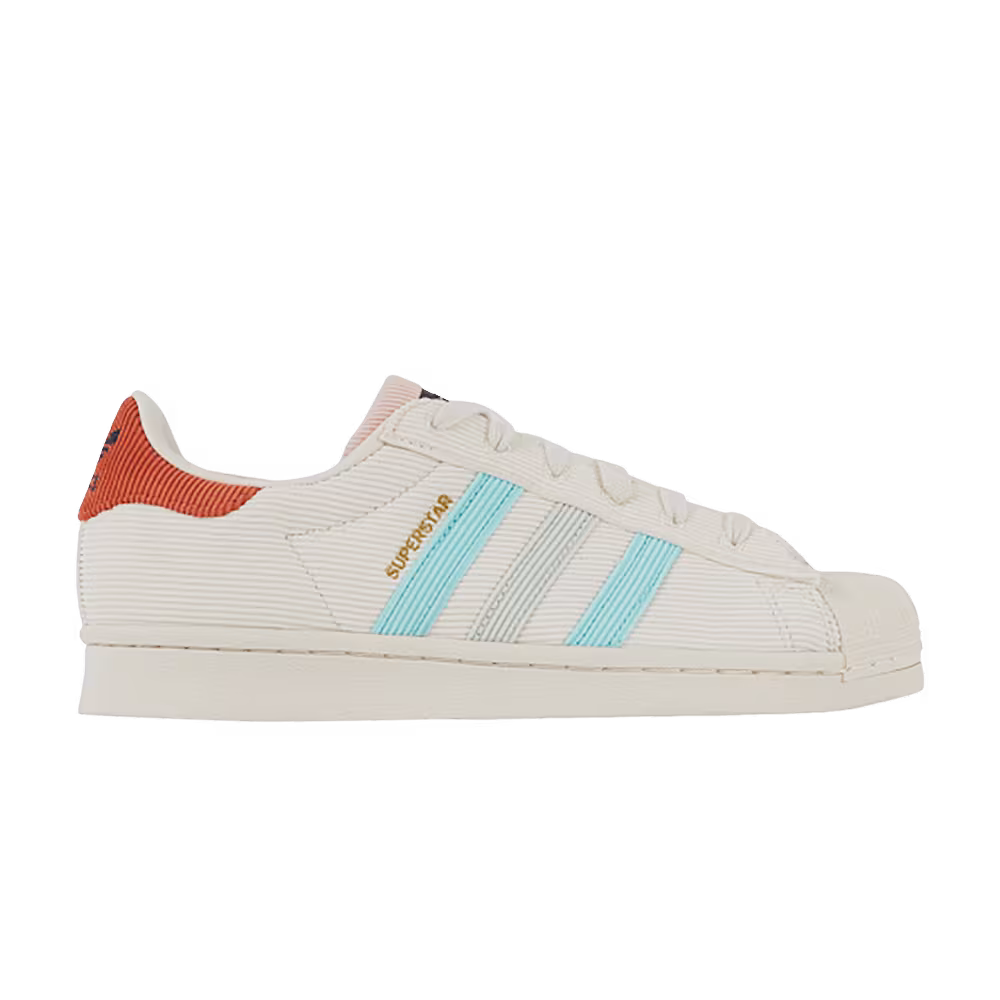 Adidas Superstar White Brick Red Blue