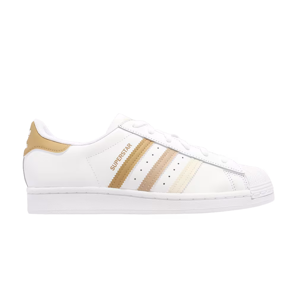 Adidas Superstar White Golden Beige