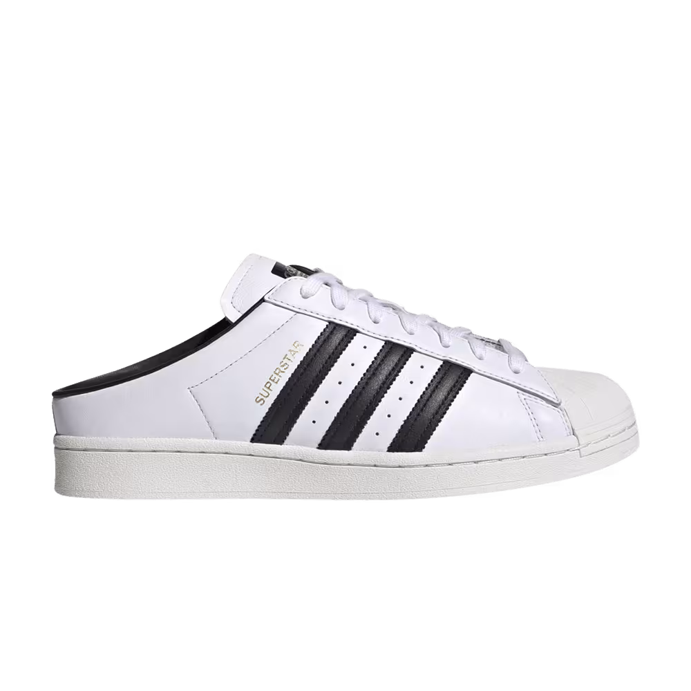 adidas Superstar Mule White Black Gold
