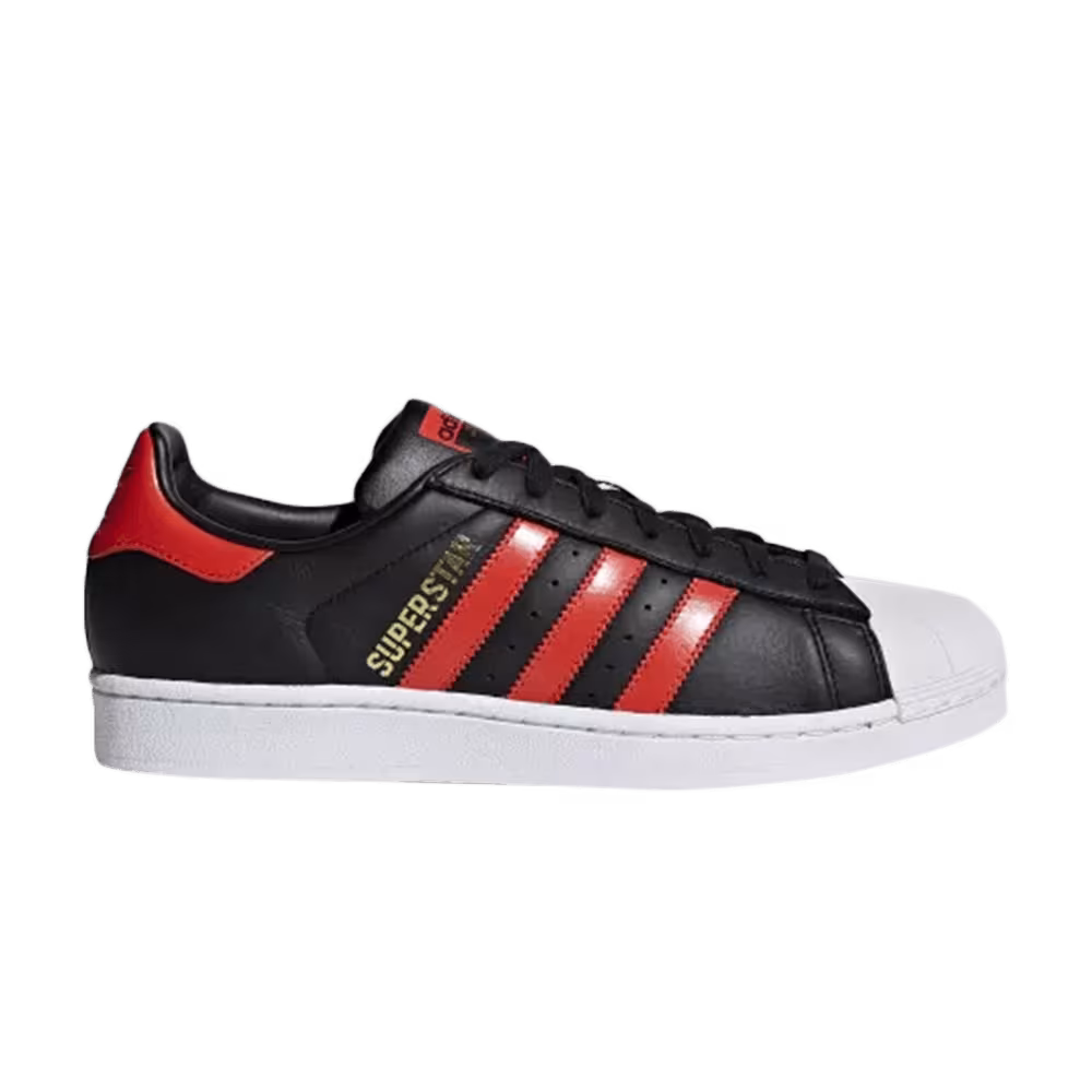 Adidas Superstar Black Bold Orange