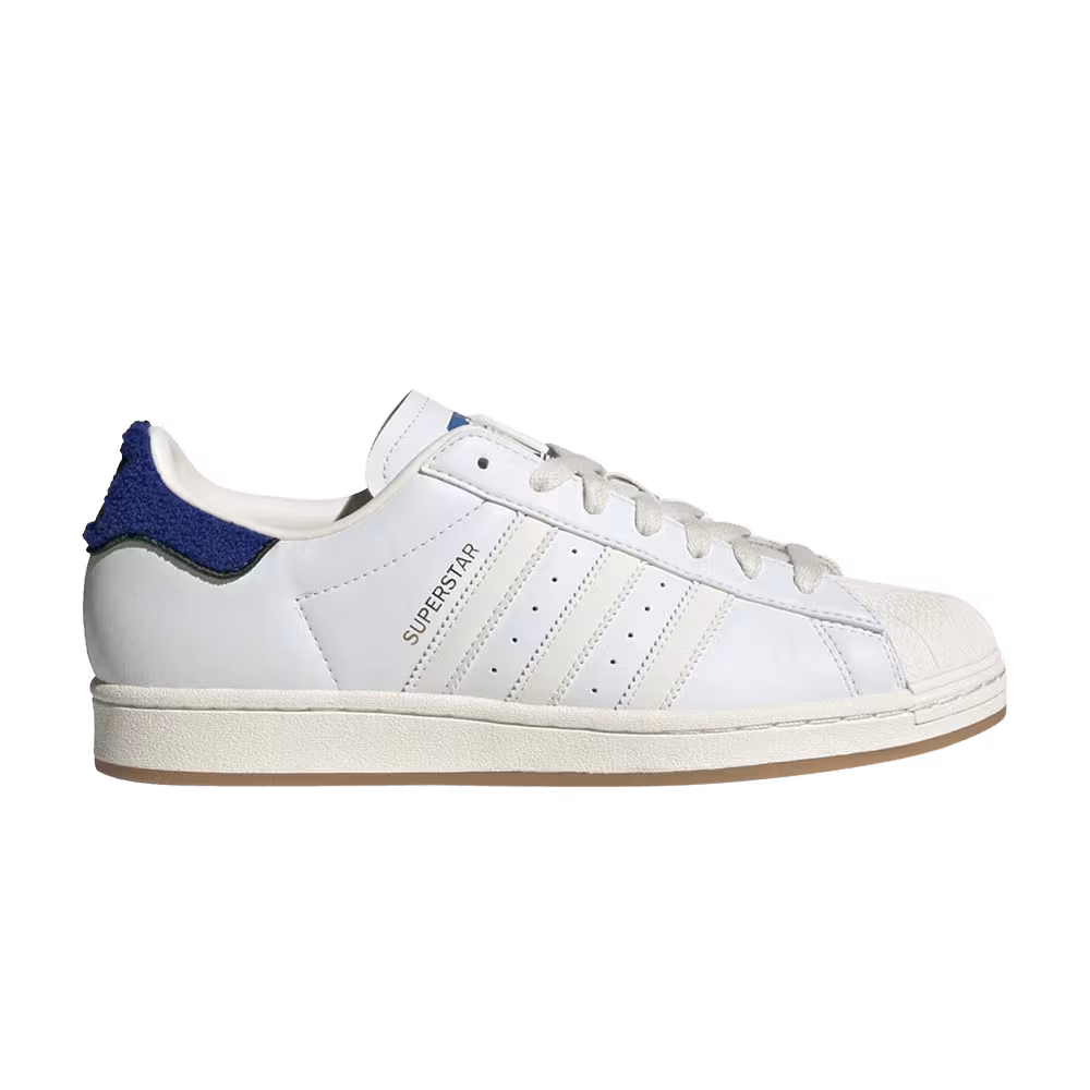 Adidas Superstar White Navy Chenille