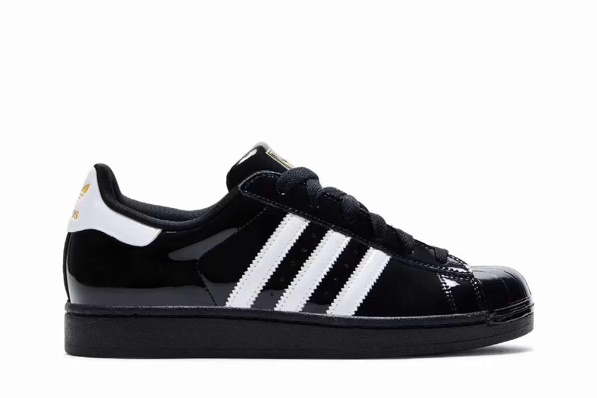 adidas Women's Superstar 2 Core Black Cloud White, view 2
