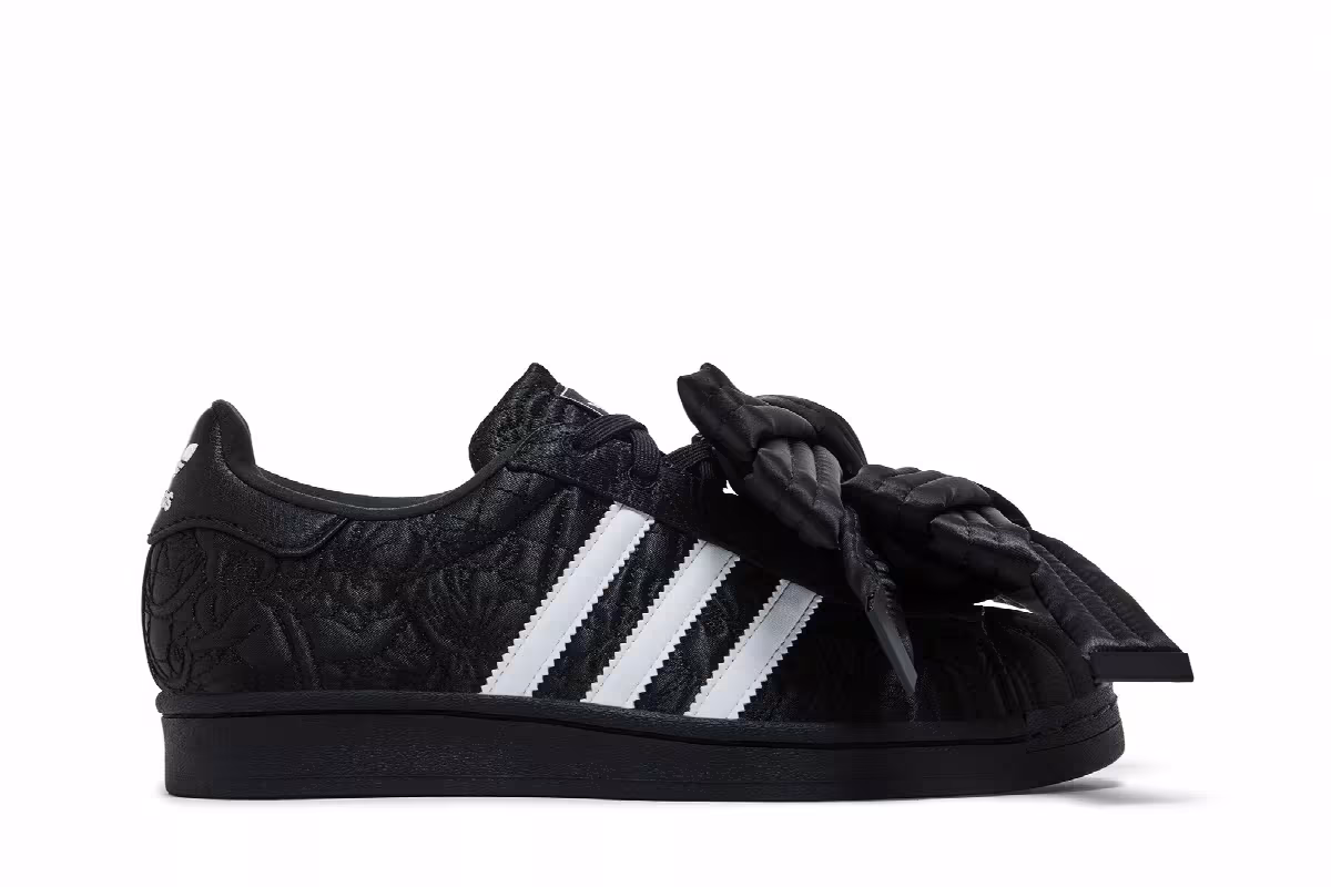 Caroline Hu x adidas Women's Superstar Black White, view 2