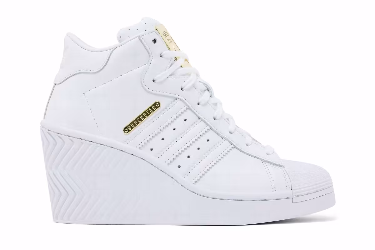 adidas Women's Superstar Ellure White Gold Metallic, view 2