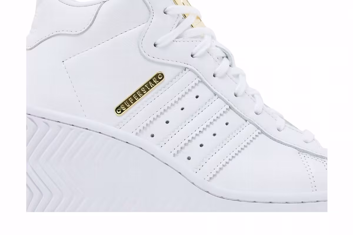 adidas Women's Superstar Ellure White Gold Metallic, view 3