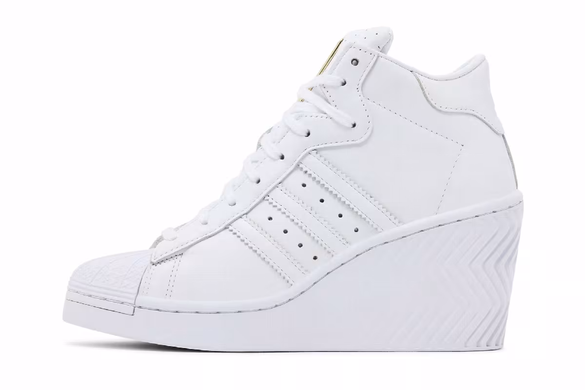 adidas Women's Superstar Ellure White Gold Metallic, view 4