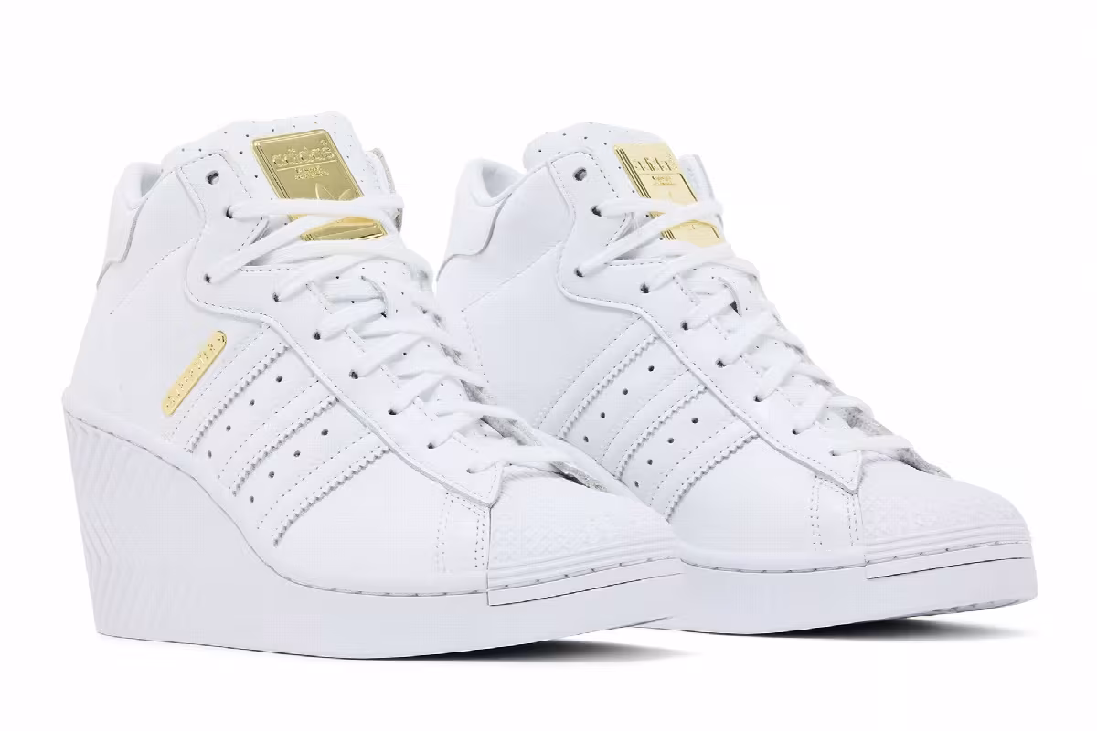 adidas Women's Superstar Ellure White Gold Metallic, view 9