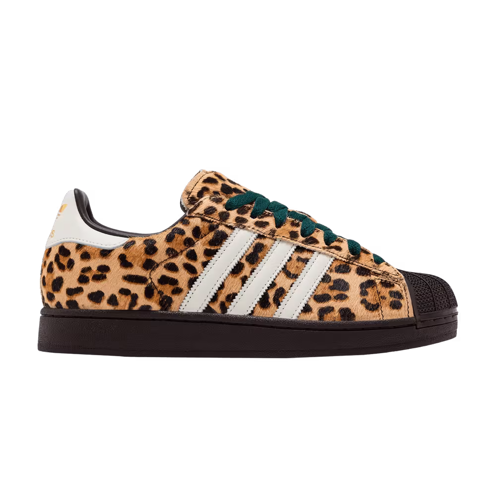 adidas Women's Superstar 2 Leopard Dark Brown Ivory