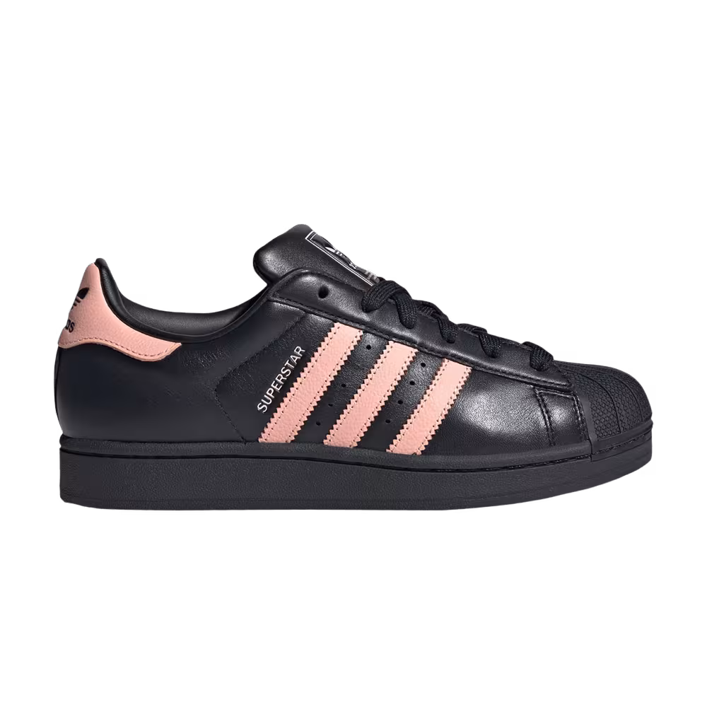 adidas Women's Superstar Black Glow Pink