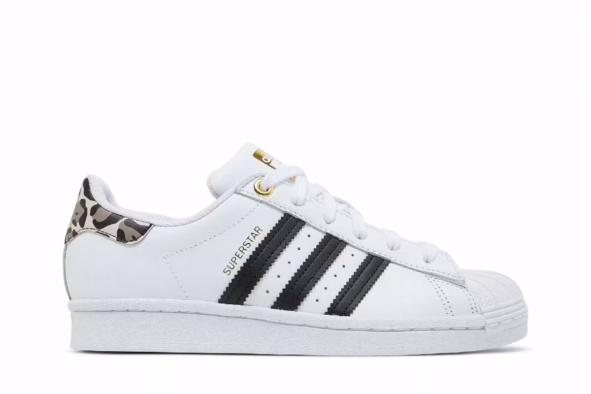 Adidas Women's Superstar White Leopard, view 2