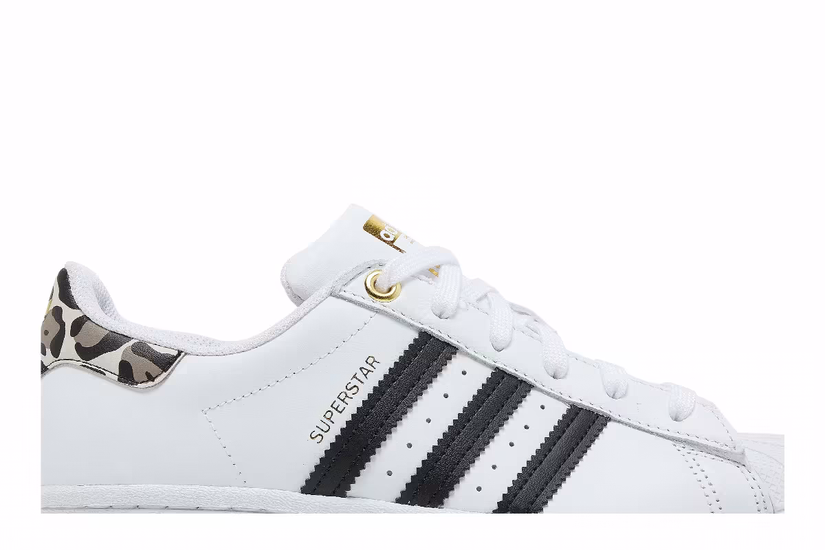 Adidas Women's Superstar White Leopard, view 3