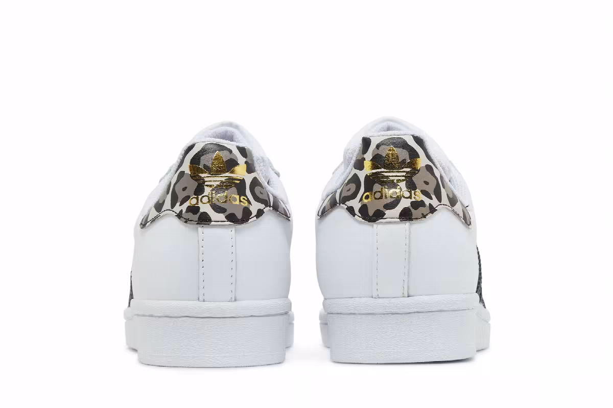 Adidas Women's Superstar White Leopard, view 7