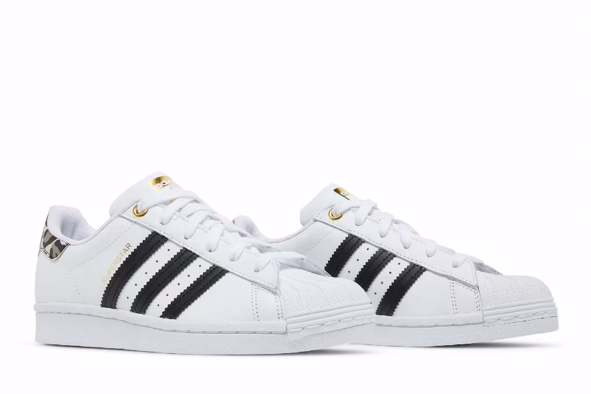 Adidas Women's Superstar White Leopard, view 9