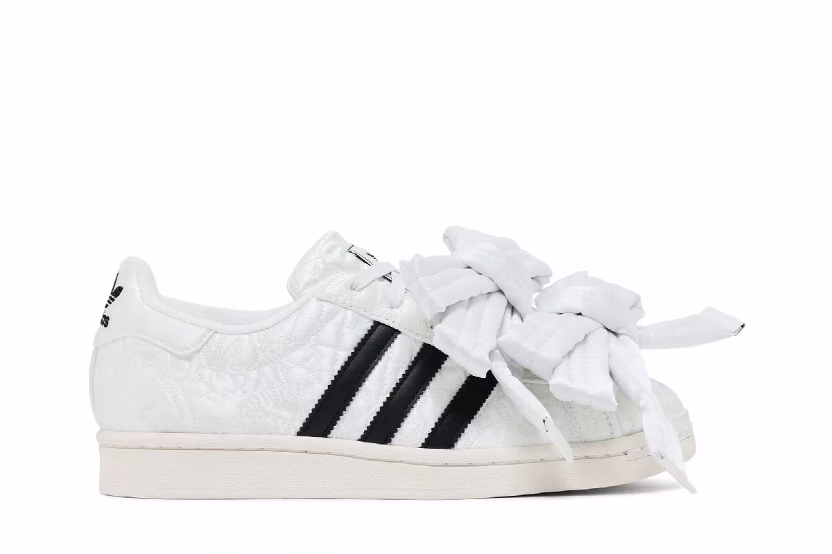 Caroline Hu x adidas Women's Superstar White Black, view 2