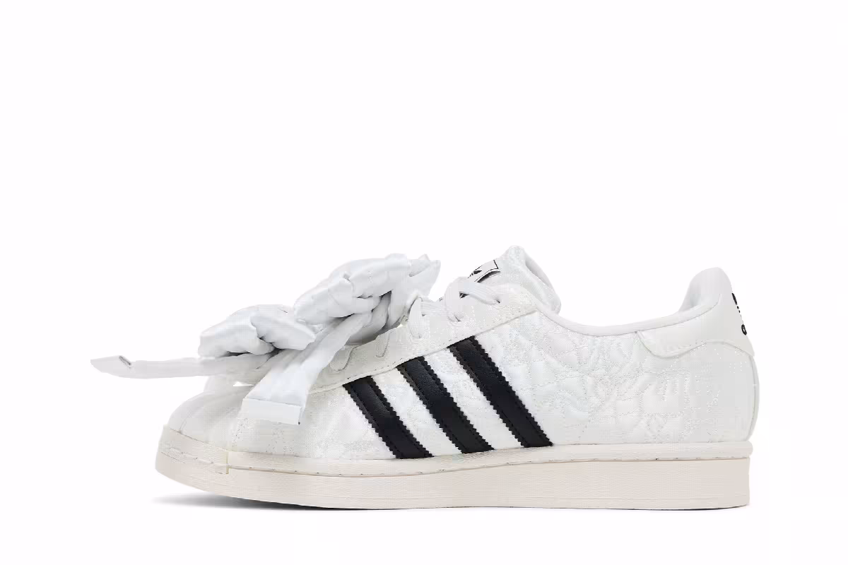 Caroline Hu x adidas Women's Superstar White Black, view 4