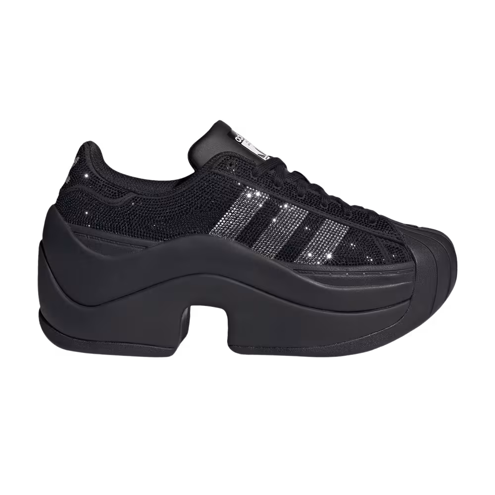 adidas Women's Superstar Bold Core Black Silver Metallic