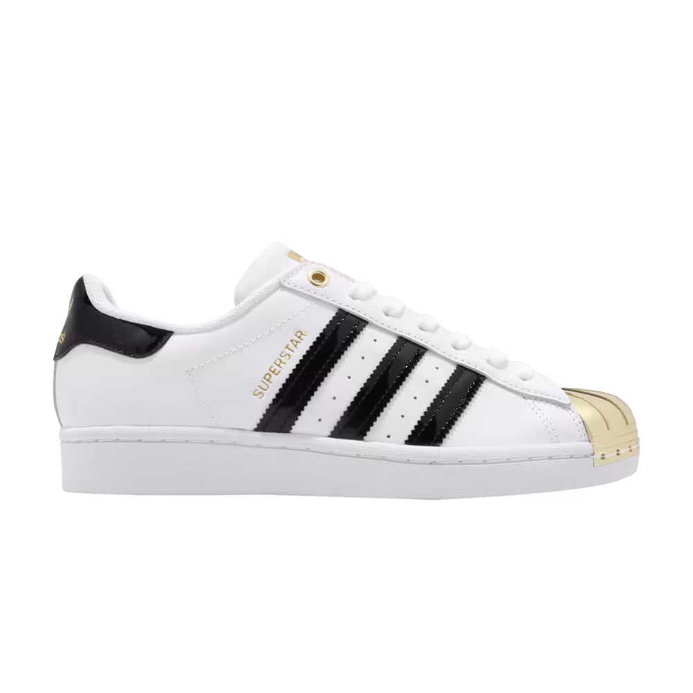 Adidas Women's Superstar Metal Toe White Gold Metallic