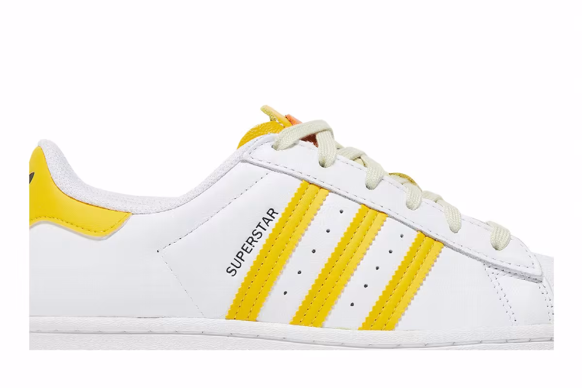 adidas Women's Superstar White Hazy Yellow, view 3