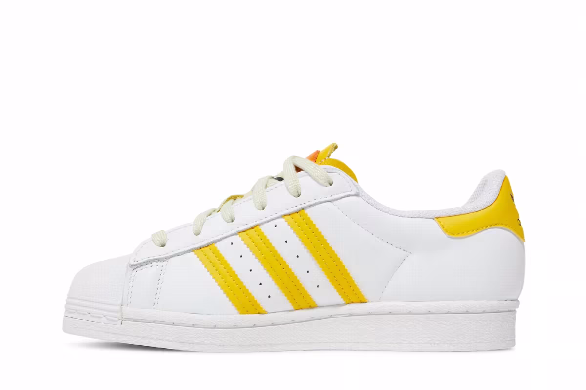 adidas Women's Superstar White Hazy Yellow, view 4
