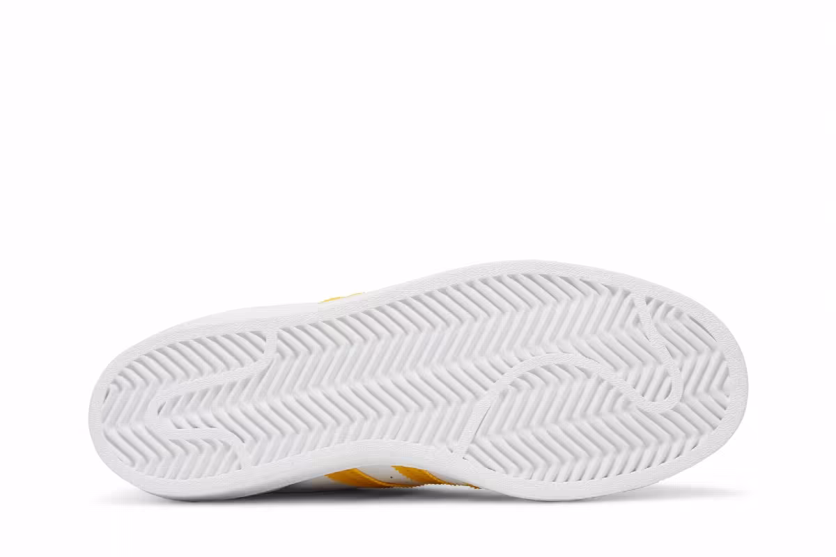 adidas Women's Superstar White Hazy Yellow, view 5