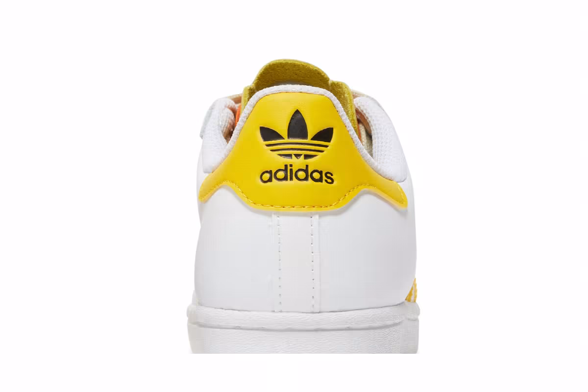 adidas Women's Superstar White Hazy Yellow, view 8